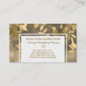 Carte De Visite *~* Oiseau Floral Or Motif Art Déco (Dos)