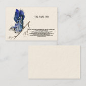 Carte De Visite Oiseau forestier Blue Jay (Devant / Derrière)