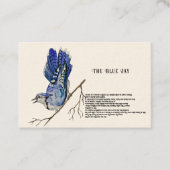 Carte De Visite Oiseau forestier Blue Jay (Devant)