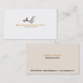 Carte De Visite Oiseau illustré (Devant / Derrière)