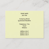 Carte De Visite Oiseau jaune. Canari (Dos)