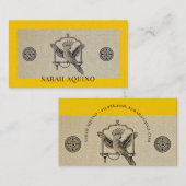 Carte De Visite Oiseau jaune unique (Devant / Derrière)