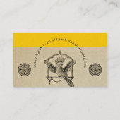 Carte De Visite Oiseau jaune unique (Dos)