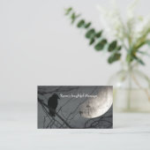Carte De Visite Oiseau Mystique Et Lune (Debout devant)