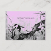 Carte De Visite OISEAU PRINTANIER, rose violet marron (Dos)