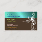 Carte De Visite Oiseau rétro sur une branche (Dos)