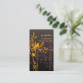 Carte De Visite Oiseau rétro sur une branche + chocolat (Debout devant)