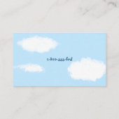 Carte De Visite Oiseau rouge sur une branche d'arbre avec ciel nua (Dos)