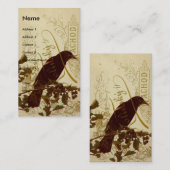 Carte De Visite Oiseau roux (Devant / Derrière)