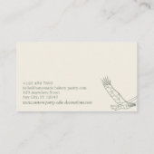 Carte De Visite Oiseau sauvage de l'espèce verte Lowpoly (Dos)