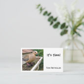 Carte De Visite Oiseau sur une goutte sale (Debout devant)