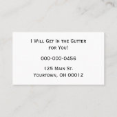 Carte De Visite Oiseau sur une goutte sale (Dos)