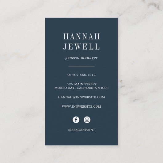 Carte De Visite Oiseau | vertical (Dos)