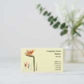 Carte De Visite Oiseau vintage de fleur de paradis (Debout devant)