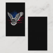 Carte De Visite Oiseau volant patriotique Drapeau américain Aigle (Devant / Derrière)