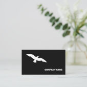 Carte De Visite Oiseau volant plat monochrome moyen (Debout devant)