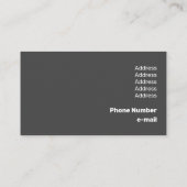 Carte De Visite Oiseau volant plat monochrome moyen (Dos)