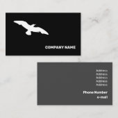 Carte De Visite Oiseau volant plat monochrome moyen (Devant / Derrière)