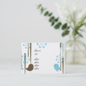 Carte De Visite Oiseaux amicaux en bleu (Debout devant)