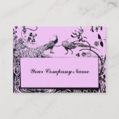 Carte De Visite OISEAUX AMOUR DE MARIAGE, noir et blanc rose (Dos)