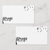 Carte De Visite Oiseaux Arbres Feuilles Silhouette Nature (Devant / Derrière)