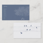 Carte De Visite Oiseaux bleus - affaires (Devant / Derrière)