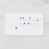 Carte De Visite Oiseaux bleus - affaires (Dos)