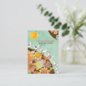 Carte De Visite Oiseaux dans le centre de garde des terres fleurie (Debout devant)