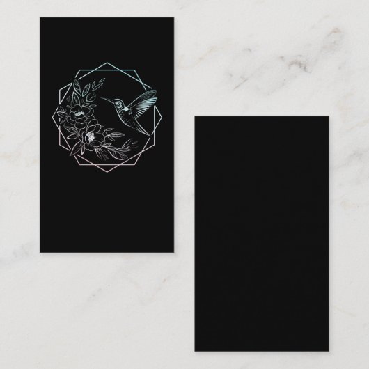 Carte De Visite Oiseaux de colibri Oiseaux naturels Oiseaux Amoure (Devant / Derrière)