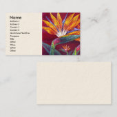 Carte De Visite Oiseaux de la fleur tropicale de paradis - multi (Devant / Derrière)