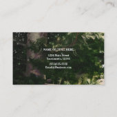 Carte De Visite Oiseaux de l'amour + Lumières de chaîne rustiques  (Dos)