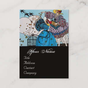 CARTE DE VISITE OISEAUX DE PRINTEMPS / BEAUTÉ MODE COSTUME DESIGNE