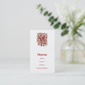 Carte De Visite Oiseaux de rouge de tba (Debout devant)