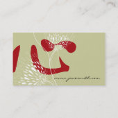 Carte De Visite Oiseaux d'hirondelle Coeur chinois Oriental Kanji (Dos)