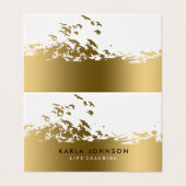 Carte De Visite Oiseaux d'or volant inspirants (Extérieur déplié)