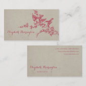 Carte De Visite Oiseaux du cru 2 dans l'arbre (Devant / Derrière)