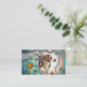 Carte De Visite Oiseaux d'un joli Halloween en plumes (Debout devant)