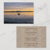 Carte De Visite Oiseaux et bateau de mer (Devant / Derrière)