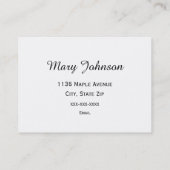 Carte De Visite Oiseaux et feuille bleus orientaux d'automne (Dos)