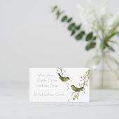 Carte De Visite Oiseaux gracieux sur les branches de Berry (Debout devant)