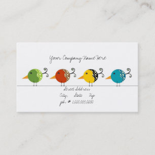 Carte De Visite Oiseaux le maintenant simple
