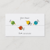 Carte De Visite Oiseaux le maintenant simple (Dos)