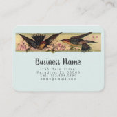 Carte De Visite Oiseaux Réunion PAPIER & TAILLE OPTIONS - Grandes (Dos)