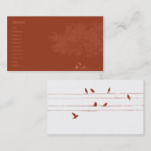 Carte De Visite Oiseaux rouges - affaires (Devant / Derrière)