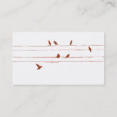 Carte De Visite Oiseaux rouges - affaires (Dos)