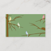 Carte De Visite Oiseaux sur un arbre - affaires (Dos)