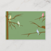Carte De Visite Oiseaux sur un arbre - potelé (Dos)
