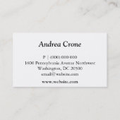 Carte De Visite Oiseaux vintages d'hirondelle (Dos)