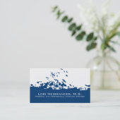 Carte De Visite Oiseaux volants bleus de la Marine blanche (Debout devant)