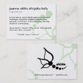 Carte De Visite okikolightgreenflower, okikolightgreenspheres,… (Devant / Derrière)